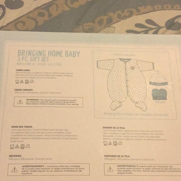 3PC. Baby boy gift set / 0-3 M - Picture 2 of 2
